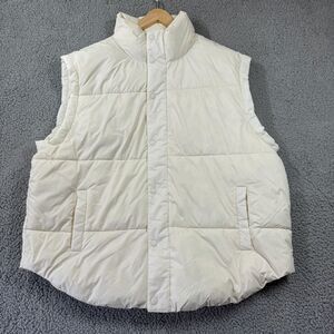NWT Aerie Offline Puffer‎ Vest Womens L/XL Ivory Cream